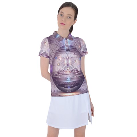 Cosmic Egg Sacred Geometry Art Women s Polo Tee by Grandong