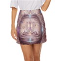 Cosmic Egg Sacred Geometry Art Mini Front Wrap Skirt View1