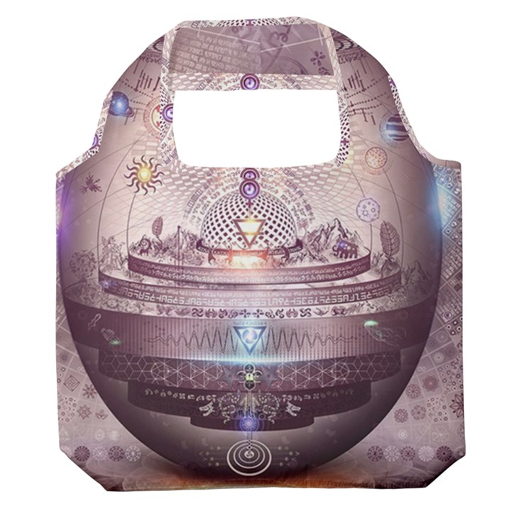 Cosmic Egg Sacred Geometry Art Premium Foldable Grocery Recycle Bag