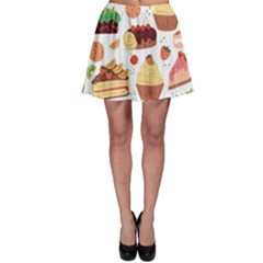 Dessert And Cake For Food Pattern Skater Skirt by Grandong