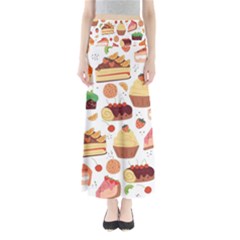 Dessert And Cake For Food Pattern Full Length Maxi Skirt by Grandong