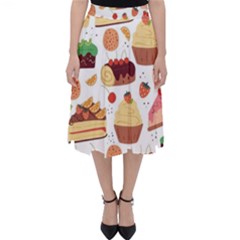 Dessert And Cake For Food Pattern Classic Midi Skirt