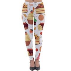 Dessert And Cake For Food Pattern Lightweight Velour Leggings by Grandong