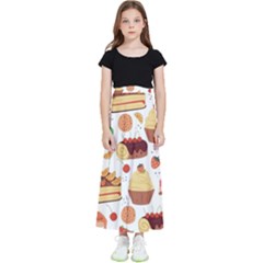 Dessert And Cake For Food Pattern Kids  Flared Maxi Skirt by Grandong