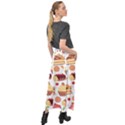 Dessert And Cake For Food Pattern Velour Split Maxi Skirt View2