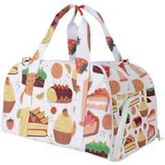 Dessert And Cake For Food Pattern Burner Gym Duffel Bag by Grandong