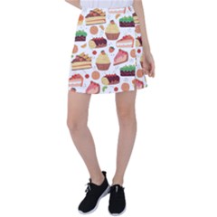 Dessert And Cake For Food Pattern Tennis Skirt by Grandong