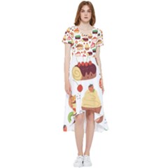 Dessert And Cake For Food Pattern High Low Boho Dress by Grandong