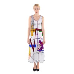 Mathematics Formula Physics School Sleeveless Maxi Dress by Grandong