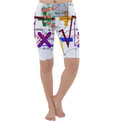 Mathematics Formula Physics School Cropped Leggings  by Grandong