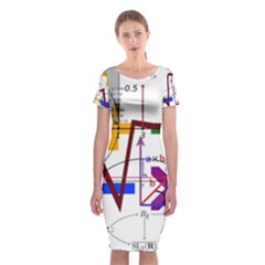 Mathematics Formula Physics School Classic Short Sleeve Midi Dress by Grandong