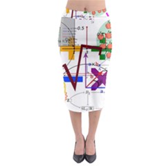 Mathematics Formula Physics School Midi Pencil Skirt by Grandong