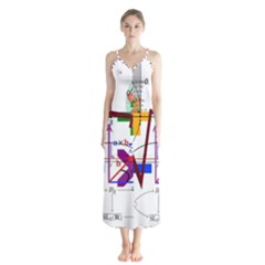 Mathematics Formula Physics School Button Up Chiffon Maxi Dress by Grandong