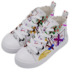 Mathematics Formula Physics School Kids  Mid-top Canvas Sneakers by Grandong