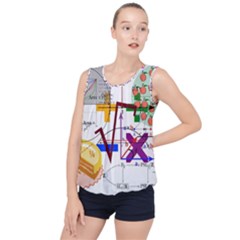 Mathematics Formula Physics School Bubble Hem Chiffon Tank Top by Grandong