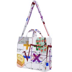 Mathematics Formula Physics School Square Shoulder Tote Bag by Grandong