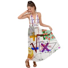 Mathematics Formula Physics School Backless Maxi Beach Dress by Grandong