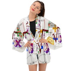 Mathematics Formula Physics School Long Sleeve Kimono by Grandong