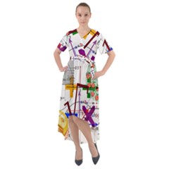 Mathematics Formula Physics School Front Wrap High Low Dress by Grandong