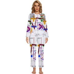 Mathematics Formula Physics School Womens  Long Sleeve Lightweight Pajamas Set by Grandong