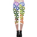 Mandala Rainbow Colorful Capri Leggings  View1