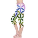 Mandala Rainbow Colorful Capri Leggings  View3