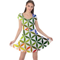 Mandala Rainbow Colorful Cap Sleeve Dress by Grandong