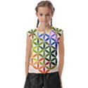 Mandala Rainbow Colorful Kids  Raglan Cap Sleeve Tee View1