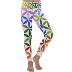 Mandala Rainbow Colorful Kids  Lightweight Velour Classic Yoga Leggings by Grandong