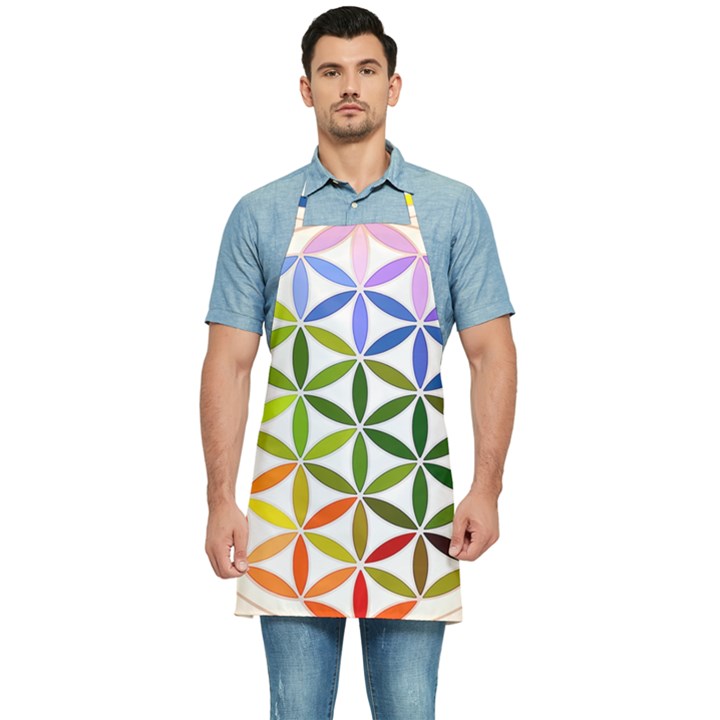 Mandala Rainbow Colorful Kitchen Apron