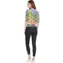 Mandala Rainbow Colorful Quarter Sleeve Blouse View2