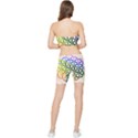 Mandala Rainbow Colorful Stretch Shorts and Tube Top Set View2