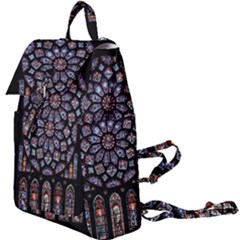 Chartres Cathedral Notre Dame De Paris Stained Glass Buckle Everyday Backpack by Grandong