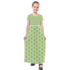 Another-green-design Another-green-design Kids  Short Sleeve Maxi Dress