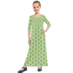 Another-green-design Another-green-design Kids  Quarter Sleeve Maxi Dress