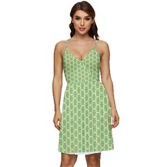 Another-green-design Another-green-design V-neck Pocket Summer Dress  by Shoiketstore2023