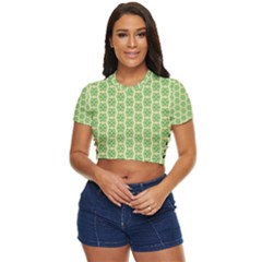 Another-green-design Another-green-design Side Button Cropped Tee