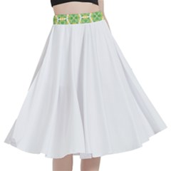 Another-green-design Another-green-design A-line Full Circle Midi Skirt With Pocket