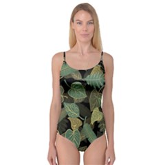 Autumn Fallen Leaves Dried Leaves Camisole Leotard  by Grandong