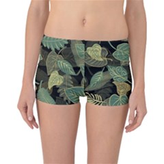 Autumn Fallen Leaves Dried Leaves Reversible Boyleg Bikini Bottoms by Grandong