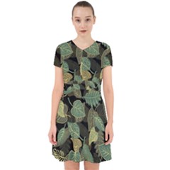 Autumn Fallen Leaves Dried Leaves Adorable In Chiffon Dress by Grandong