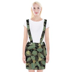 Autumn Fallen Leaves Dried Leaves Braces Suspender Skirt by Grandong