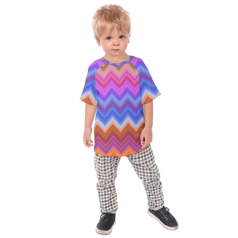 Pattern Chevron Zigzag Background Kids  Raglan Tee by Grandong