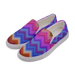 Pattern Chevron Zigzag Background Women s Canvas Slip Ons by Grandong