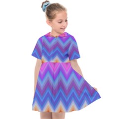 Pattern Chevron Zigzag Background Kids  Sailor Dress by Grandong