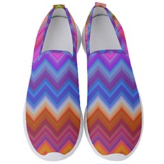 Pattern Chevron Zigzag Background Men s Slip On Sneakers