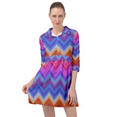 Pattern Chevron Zigzag Background Mini Skater Shirt Dress by Grandong