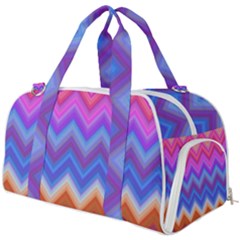 Pattern Chevron Zigzag Background Burner Gym Duffel Bag by Grandong