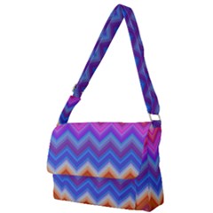 Pattern Chevron Zigzag Background Full Print Messenger Bag (l) by Grandong