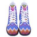 Pattern Chevron Zigzag Background Women s High-Top Canvas Sneakers View1